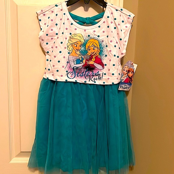NEW Disney Frozen Princess Tulle Dress- Size 5 - Picture 1 of 9